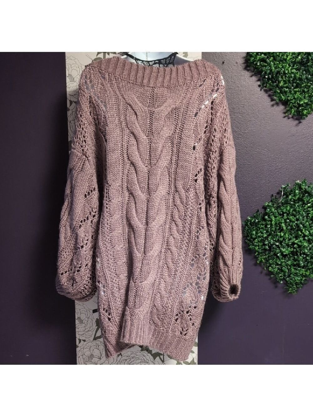 3 Bird Nest Lilac Off-the-Shoulder Sweater - Picture 6 of 6
